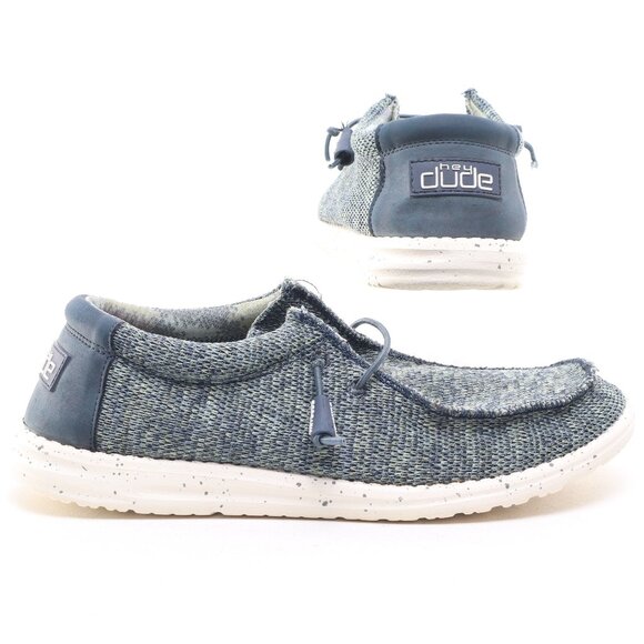 Hey Dude Other - Hey Dude Textile Wally Sox Aqua Loafers & Slip-Ons Men 9 Blue/White